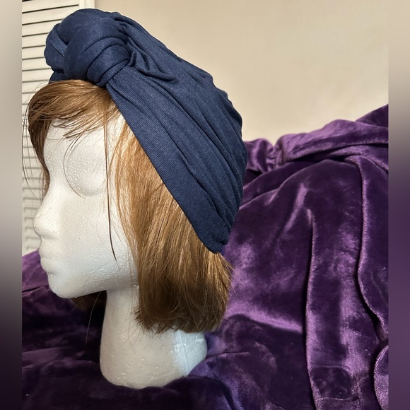 **3 for $40** Deep blue knot turban — Old Hollywood glamour! - Picture 3 of 4